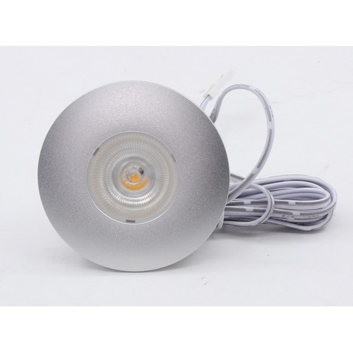 2,5W Ø6,8cm Cabi68 meubelspot RA91 - 12V DC, zaaggat: Ø5,5 cm, afmetingen: Ø6,8 cm, geborsteld staal