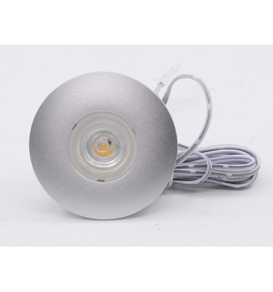 2,5W Ø6,8cm Cabi68 meubelspot RA91 - 12V DC, zaaggat: Ø5,5 cm, afmetingen: Ø6,8 cm, geborsteld staal