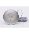2,5W Ø6,8cm Cabi68 meubelspot RA91 - 12V DC, zaaggat: Ø5,5 cm, afmetingen: Ø6,8 cm, geborsteld staal