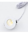 2W Ø3,8cm Focu38 meubelspot inbouw RA92 - 12V DC, Zaaggat: Ø3,5 cm, Afmetingen: Ø3,8 cm, Mat wit