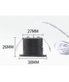2W Ø3,8cm Focu38 meubelspot inbouw RA92 - 12V DC, Zaaggat: Ø3,5 cm, Afmetingen: Ø3,8 cm, Mat wit