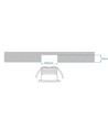 2W Ø3,8cm Focu38 meubelspot inbouw RA92 - 12V DC, Zaaggat: Ø3,5 cm, Afmetingen: Ø3,8 cm, Mat wit
