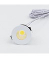 2W Ø3,8cm Focu38 meubelspot inbouw RA92 - 12V DC, Zaaggat: Ø3,5 cm, Afmetingen: Ø3,8 cm, Mat wit