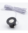 2W Ø3,8cm Focu38 meubelspot inbouw RA92 - 12V DC, Zaagmaat: Ø3,5 cm, Afmetingen: Ø3,8 cm, Zwart