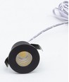 2W Ø3,8cm Focu38 meubelspot inbouw RA92 - 12V DC, Zaagmaat: Ø3,5 cm, Afmetingen: Ø3,8 cm, Zwart