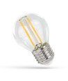 E27 1W LED kogellamp - G45, filament, helder glas