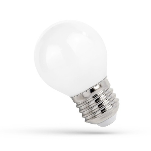 E27 1W LED kogellamp - G45, mat glas