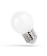 E27 1W LED kogellamp - G45, mat glas