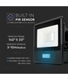 10W LED-breedstraler - Samsung LED-chip, werklamp, met sensor