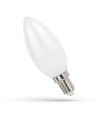 E14 1W LED kaarslamp - C35, filament, mat glas