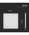 V-Tac 60x60 LED-paneel in frame - 36W, ingebouwd in wit frame, voor directe montage