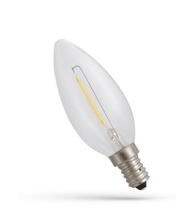 E14 1W LED-lamp - C35, kooldraad, extra warm wit, 1800K