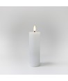 LED blokkaars 15 cm hoog, vlam effect, wit - Ø5 cm, werkt met afstandsbediening, timer, echte was