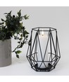 LED blokkaars 15 cm hoog, vlam effect, wit - Ø5 cm, werkt met afstandsbediening, timer, echte was