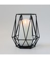 LED Stompkaars 15cm hoog, vlameffect, wit - Ø7,5cm, 15cm hoog, werkt met afstandsbediening, timer, echte was