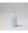 LED Stompkaars 10cm hoog, vlameffect, wit - Ø5cm, 10cm hoog, werkt m. afstandsbediening, timer, echte was