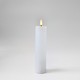 LED stompkaars 20cm, vlameffect, wit - Ø5cm, afstandsbediening, timer, echte was