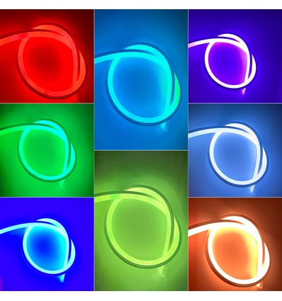 12W per meter RGB 16x16 Neon Flex LED - 230V, IP67