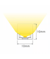 5m 7,5W/m AnyCut Neon Flex 10x10 Warm wit LED strip - 12V DC, geen knipafstand