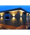 5W LED wandlamp - IP65 buiten, wit, vierkant, verstelbare stralingshoek, incl. lichtbron