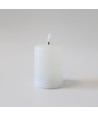 LED Stompkaars 10cm hoog, gesmolten look, vlameffect - Ø7,5cm, 10cm hoog, werkt m. afstandsbediening, echte was