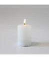 LED Stompkaars 10cm hoog, gesmolten look, vlameffect - Ø7,5cm, 10cm hoog, werkt m. afstandsbediening, echte was