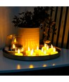 12-pack LED theelichtjes met mooie vlam effect - Wordt compleet geleverd met batterijen, klaar voor gebruik