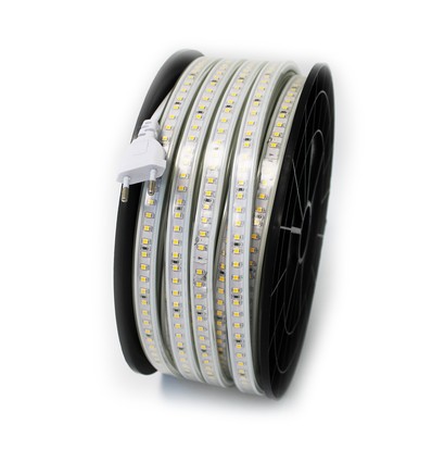 50m Werkverlichting 230V LED strip - IP65, 120 LED/m, 4,8W/m, 480 lm/m