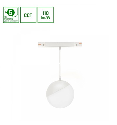 5W Ø10cm 48V railspot voor magneetrail - CCT, 85cm hoog, zwart, 48V DC