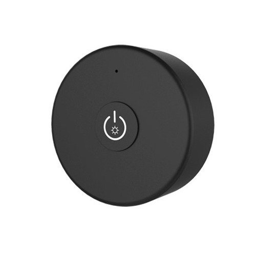 LEDlife rWave zwarte ronde mini afstandsbediening - 1 zone, incl. magneethouder