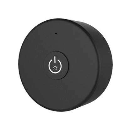 LEDlife rWave zwarte ronde mini afstandsbediening - 1 zone, incl. magneethouder