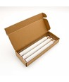 3-pak witte LED kaarsen, vlameffect - Ø2,2cm, Hoogte: 24,5cm, tafelkaarsen, incl. afstandsbediening, timer, batterij
