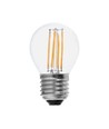 E27 4W 3-staps dimbare LED kogellamp - G45, filament, helder glas