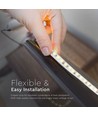 5m 7,2W/m spatwaterdichte LED strip - 12V DC, IP65, 120 LED's per meter