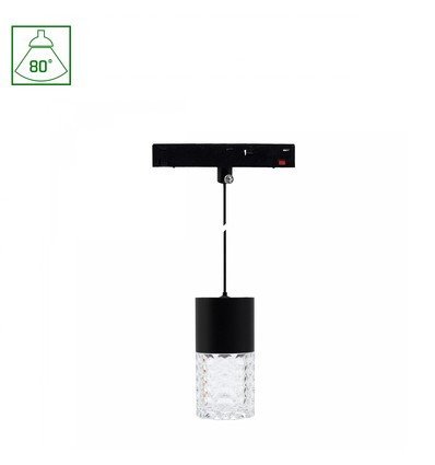 7W SHIFT BASIC HANGIT CRISTAL railspot voor 48V - Warm wit, 48V, hanglamp voor railsysteem