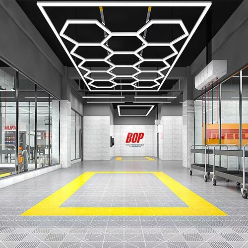 591W RA95 Hexagon LED 14 secties + frame complete set - Inclusief stroomaansluiting