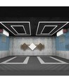 288W RA95 Lichtrooster LED 2 frames complete set Hexagon - Incl. stroomaansluiting