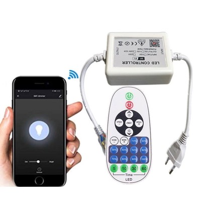 230V WiFi Smart Home dimmer - Inclusief eindkap, voor 230V (Type Q), geheugenfunctie, max 50 m