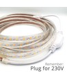 5 m waterdichte rijbaanstrip (Type Q) - 230V, IP67, 120 LED, 6W per meter