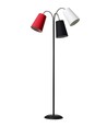 Salsa Vloerlamp E14 in Zwart, Rood, Wit - Nielsen Light