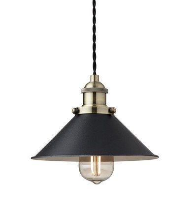NEKSØ Hanglamp E27 in Messing/Zwart - Nielsen Light
