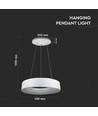 20W dimbare LED-kroonluchter - Wit, zacht licht, warm wit