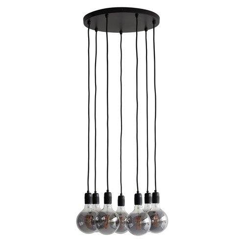 K9 Hanglamp Cluster 7xE27 Ø40 Zwart - Nielsen Light