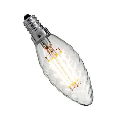 Deluxe E14 Gedraaide LED kaarslamp 3W 2200K Ra95 Dimbaar