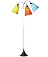 Trafiek Vloerlamp E27 in Zwart met Oranje/Turquoise/Limoen - Nielsen Light