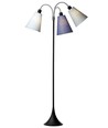 Trafiek Vloerlamp E27 in Zwart met Dala/Turquoise/Lichtblauw - Nielsen Light