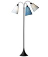 Trafiek Vloerlamp E27 in Zwart met Lichtblauw/Turquoise/Petroleum - Nielsen Light