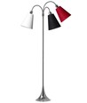 Trafiek Vloerlamp E27 in Chroom met Wit/Zwart/Rood - Nielsen Light