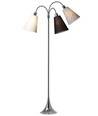 Trafiek Vloerlamp E27 in Chroom met Wit/Zwart/Zwart Gestructureerd - Nielsen Light