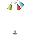 Trafiek Vloerlamp E27 in Chroom met Oranje/Turquoise/Limoen - Nielsen Light